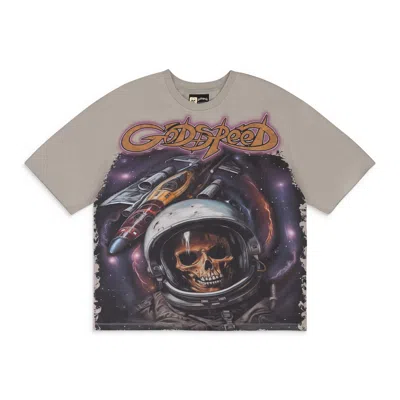 Godspeed Stone Wash Space Traveler T-shirt In Gray