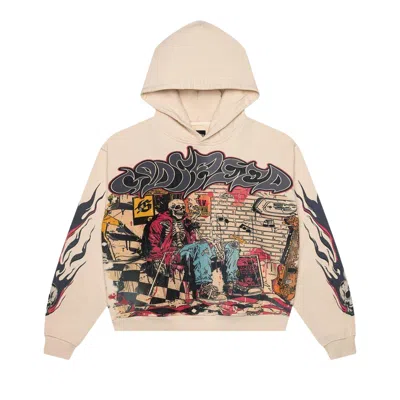 Pre-owned Godspeed Stoner Hoodie 'bone' | Cream | Men's Size Xl In White