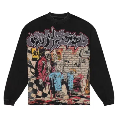 Pre-owned Godspeed Stoner Long-sleeve T-shirt 'black Wash' | Men's Size Xs
