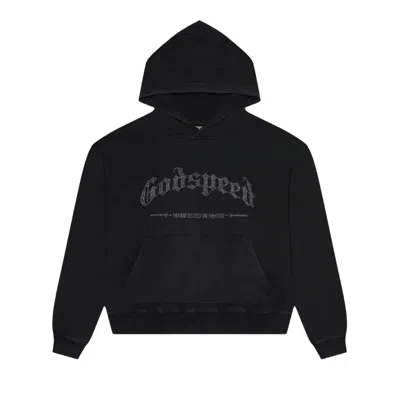 Pre-owned Godspeed Studded Og Logo Hoodie 'black Wash' | Men's Size S