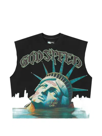 Godspeed Sunken Liberty Graphic-print Tank In Black