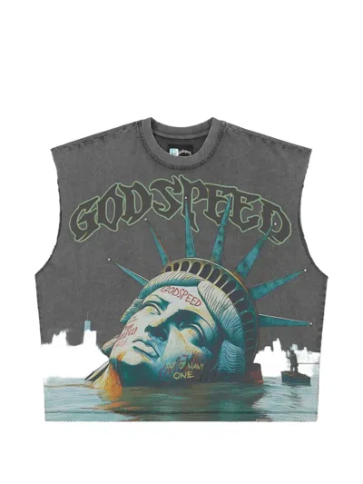 Godspeed Sunken Liberty Sleeveless T-shirt In Blue
