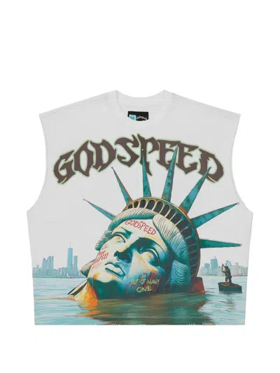 Godspeed Sunken Liberty Sleeveless T-shirt In White