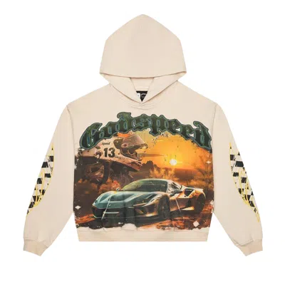 Pre-owned Godspeed Sunset Drift Hoodie 'bone' | Cream | Men's Size L In White