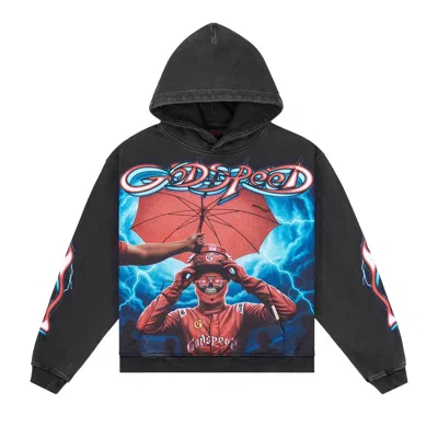 Pre-owned Godspeed Supreme Reign Hoodie 'black Wash' | Men's Size L
