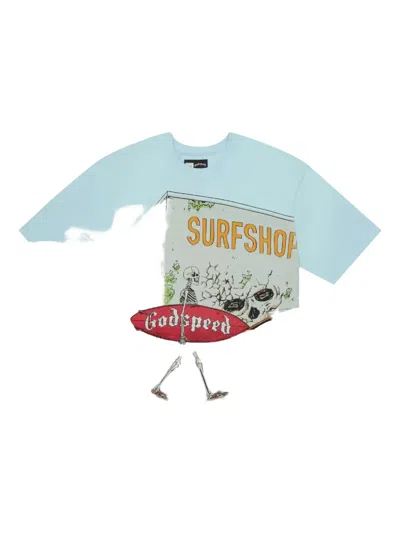 Godspeed Surf Shop Graphic T-shirt In Blue