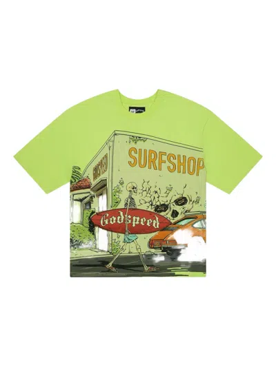 Godspeed Surf Shop Graphic T-shirt In Green