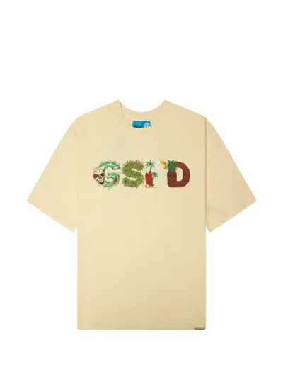Godspeed Surfs Up Graphic-print T-shirt In Yellow