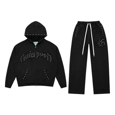 Pre-owned Godspeed Symmetric Studded Sweatsuit V2 'black Vvs' | Men's Size L