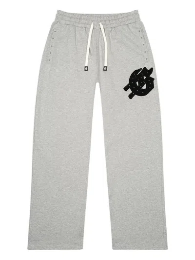 Godspeed Symmetric Studded Track Pants In Gray