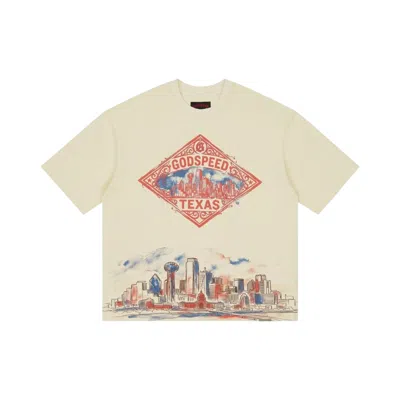 Pre-owned Godspeed Texas Skyline T-shirt 'bone' | Cream | Men's Size M
