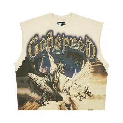 Pre-owned Godspeed The Landing Sleeveless 'bone' | Cream | Men's Size Xxl In White