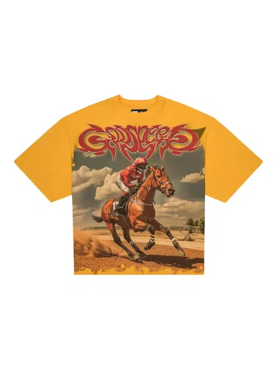 Godspeed Thoroughbred Graphic-print T-shirt In Yellow
