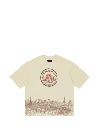 Godspeed Tokyo Skyline T-shirt In Neutral