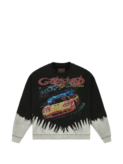 Godspeed T.t.w. Bleached Wash Sweatshirt In Black