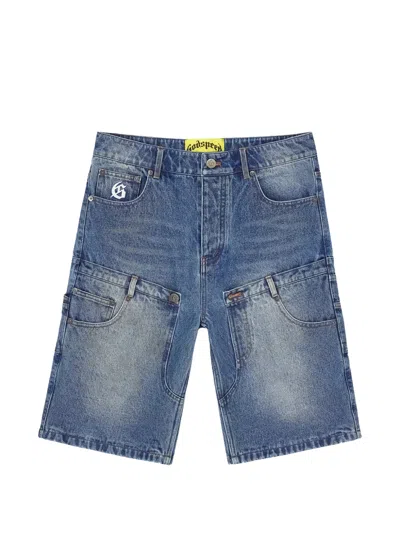 Godspeed Twin-panel Denim Shorts In Blue