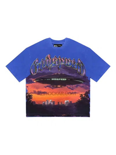 Godspeed U.a.p Graphic T-shirt In Blue
