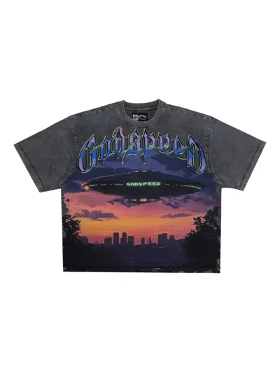 Godspeed U.a.p T-shirt Mit Grafik In Gray