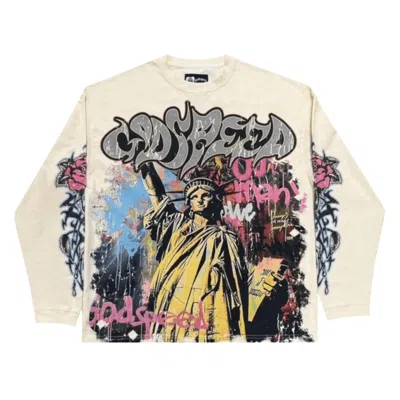 Pre-owned Godspeed Vandal Long-sleeve T-shirt 'bone' | White | Men's Size M