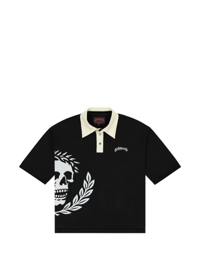Godspeed Victor Skull-print Polo Shirt In Black