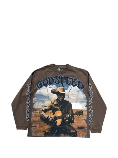 Godspeed Virtuoso Graphic-print T-shirt In Brown