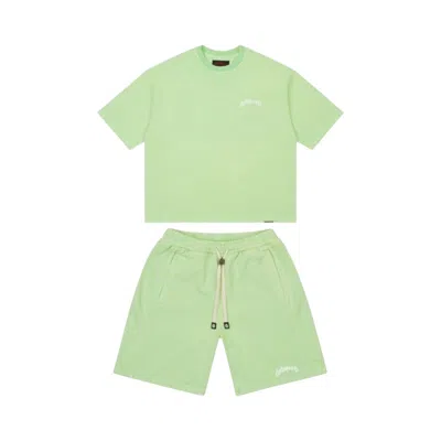 Pre-owned Godspeed Vital Shorts Set 'volt Washed' | Green | Men's Size S