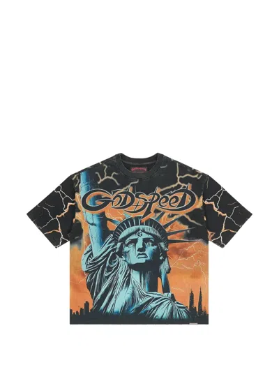 Godspeed Voltage Graphic-print T-shirt In Black