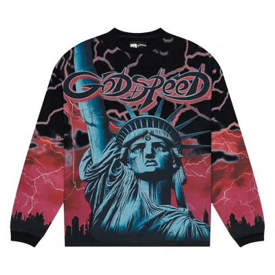 Pre-owned Godspeed Voltage Long-sleeve 'red' | Men's Size L