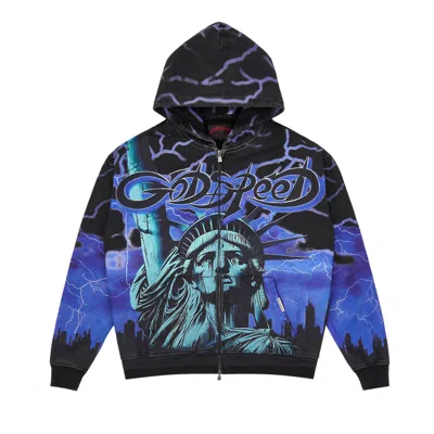 Pre-owned Godspeed Voltage Zip Hoodie V2 'blue' | Men's Size S