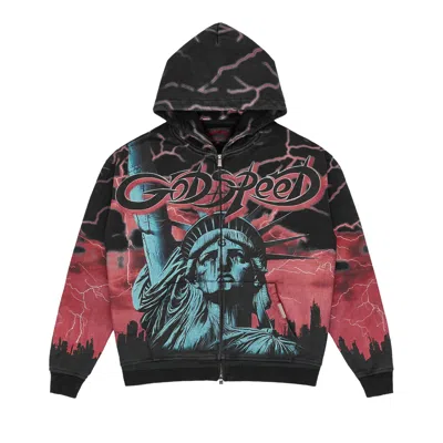 Pre-owned Godspeed Voltage Zip Hoodie V2 'red' | Men's Size L
