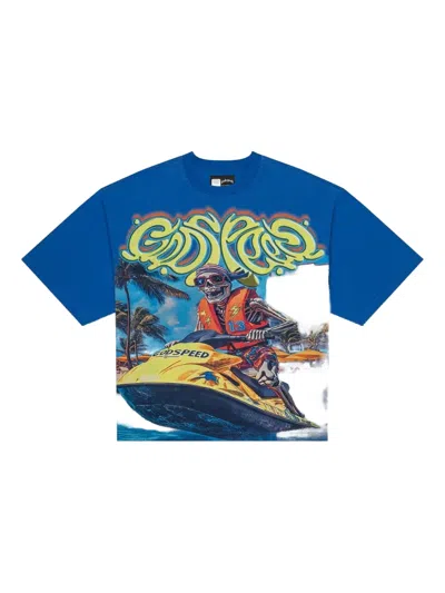 Godspeed Wave Runner Graphic T-shirt In Blue