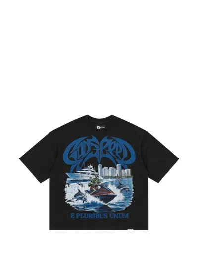 Godspeed Wave Runner Graphic-print T-shirt In Black