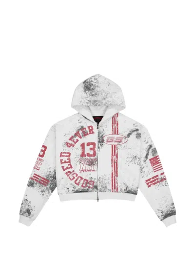 Godspeed Zip Roadster Hoodie In White