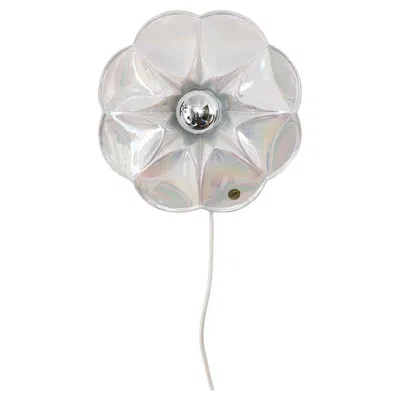 Pre-owned Goebel Company Mid-century Iridescent Porcelain Wall Lamp By Goebel For Pan Germany 1970s In Transparent