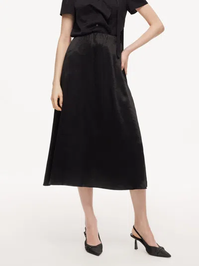 Goelia 100% Acetate Women A-line Skirt In Black