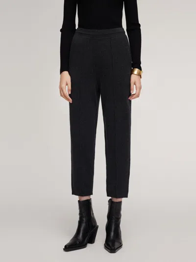 Goelia 100% Cashmere Women Carrot Fit Pants In Animal Print