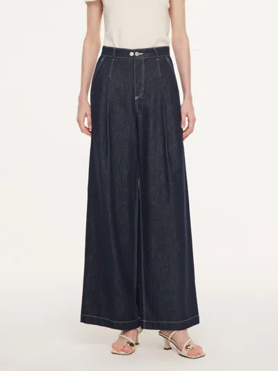 Goelia 100% Cotton Denim Straight Wide Leg Women Jeans In Multi