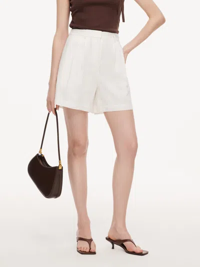Goelia 100% Linen Women A-line Shorts In Multi