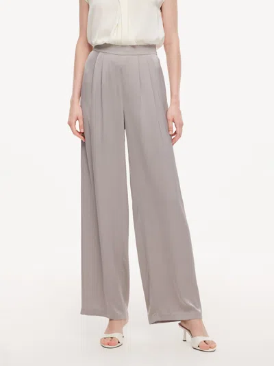 Goelia 22mm Mulberry Silk Women Straight Leg Pants In Gray