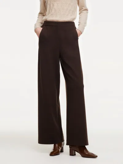 Goelia Adjustable Waist Straight Wide Leg Women Pants In Animal Print