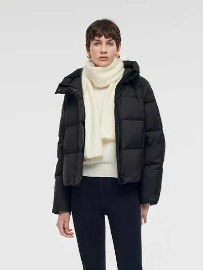 Goelia Black Hooded Goose Down Jacket