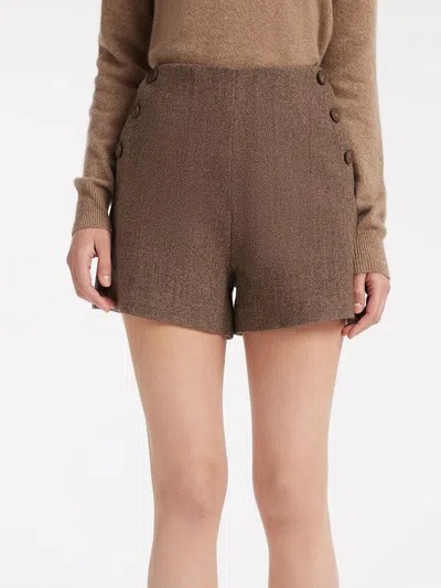 Goelia Brown Washable Wool Women Shorts