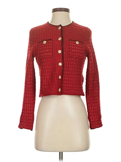 Pre-owned Goelia Cardigan Sweater In Red