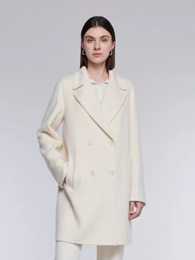 Goelia Cashmere Merino Wool Blend Tailored Double-faced Women Coat In Neutral