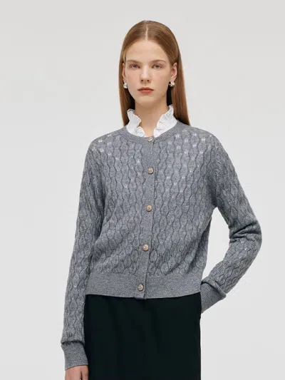 Goelia Cashmere Single-breasted Women Cardigan In Multi