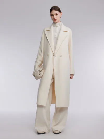 Goelia Cashmere Wool Blend Double-faced Women Overcoat In Neutral
