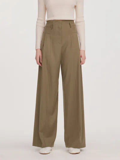 Goelia Cashmere Wool Blend Women Wide Leg Pants In Multi