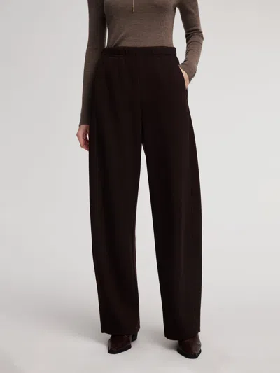 Goelia Elastic Waist Women Curved Leg Pants In Multi