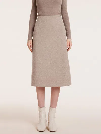 Goelia Knit A-line Half Women Skirt In Brown