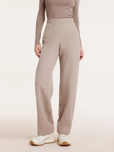 Goelia Knit Straight Full Length Pants In Gray